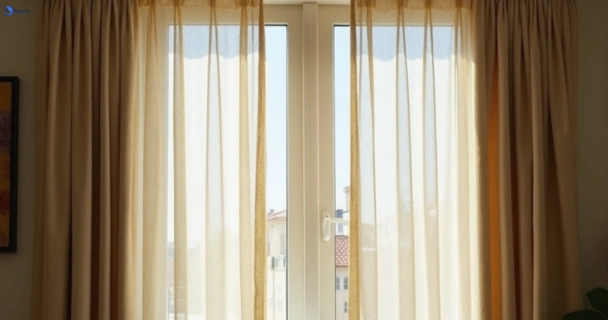 Dusty and dull curtains in stockleigh before steam cleaning